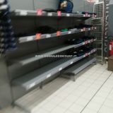 SCAFFALI SELF SERVICE Ideale per alimentari, negozi di detersivi, cartolerie, profumerie o ferramenta e altro. COLORATA GRIGIA componibile A PARTIRE  DA € 100 al metro lineare Formato standard con base e 4 ripiani