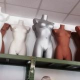 MANICHINI MEZZO BUSTO PLASTICA 2823