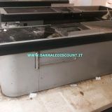 BANCO CASSA SCIVOLO 10 uguali disponibili colore grigio a € 450 cad Bancone composto da piano cassa e rullo automatico, vano scanner e imbuto scivolo per raccogli spesa DA 50 CM